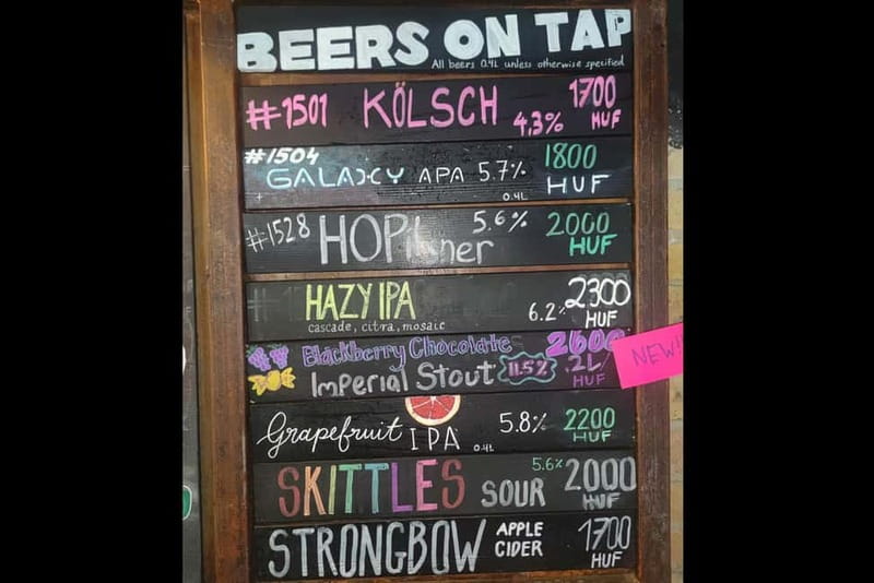 Budapest: 9-tier Hungarian & Craft Beer Tasting w/ snacks - The first four beers show Hungary’s everyday side