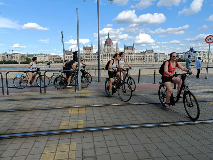 Budapest Bike Tour with a Hungarian Goulash - House of Music Hungary and the Danube-side landmarks