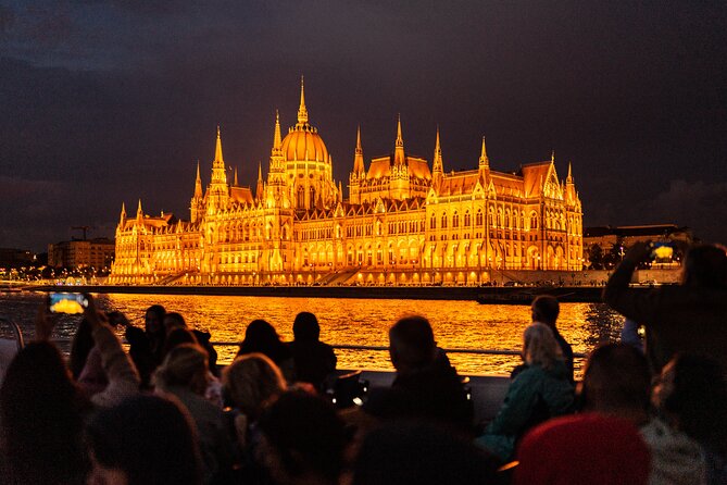 Budapest Danube River Sightseeing Night Cruise with Drink - Parliament, the Chain Bridge, and the best photo moments