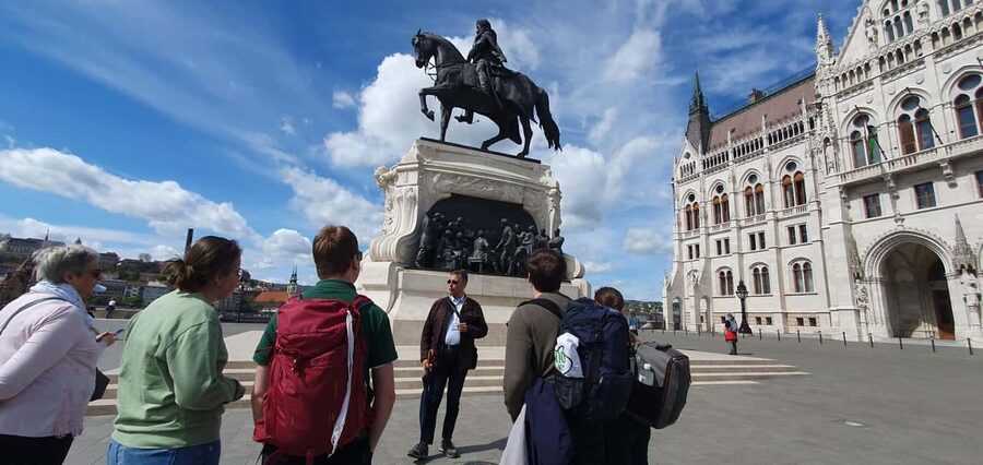 Budapest: Guided City Walking Tour in Buda and Pest - Freedom Square and the Parliament view