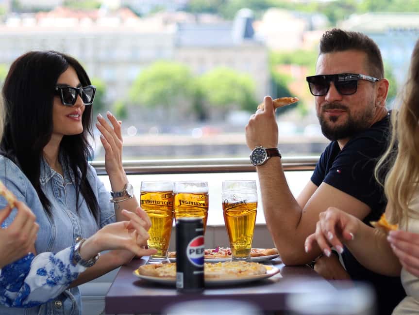 Budapest: Pizza Cruise - The National Theater and Palace of Arts