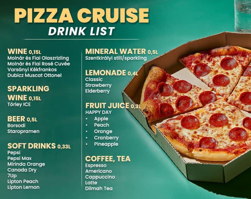 Budapest: Pizza Cruise - What the pizza and drink arrangement is really like