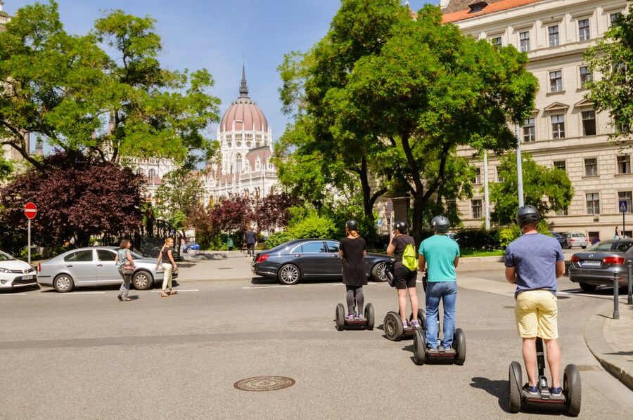 Budapest: Segway Sightseeing Tour - Crossing inner Pest toward the big sights