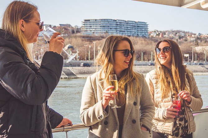Cocktail Cruise and City Views on the Danube in Budapest - Petőfi Bridge, the National Theatre, and the Whale