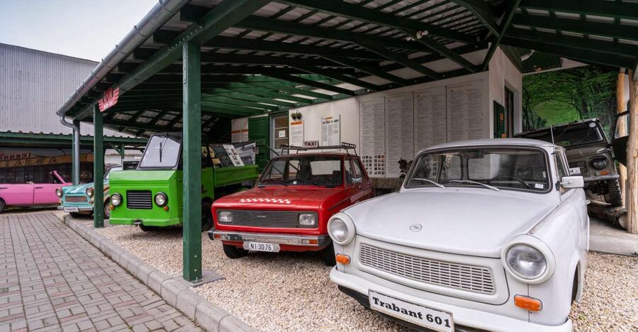 Hungary: Szentendre Retro Design Center Entry Ticket - The Polish Market diorama and camping scene