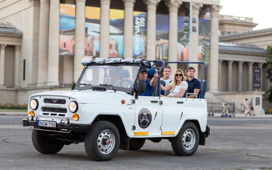 Iconic Budapest tour with Classic Russian Jeep and G-Wagon - Starting above the city at Gellért Hill and Citadella