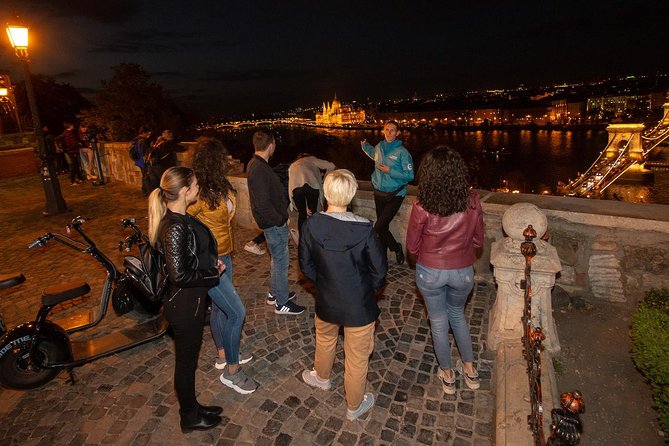 Small-Group Night Tour in Budapest on MonsteRoller e-Scooters - Castle Garden and the first look at the Danube