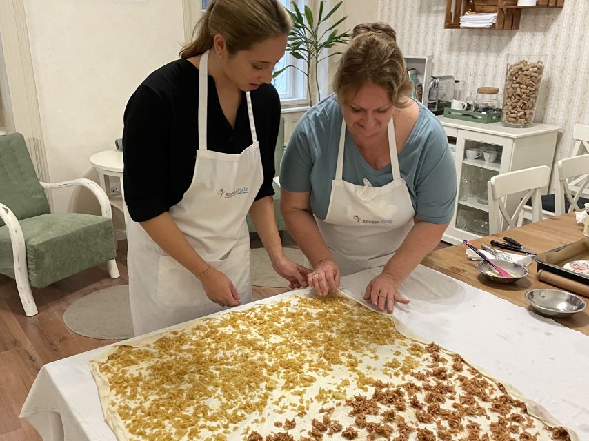 Stretched Strudel Making Class with 2 Different Fillings - Sitting down to eat what you made