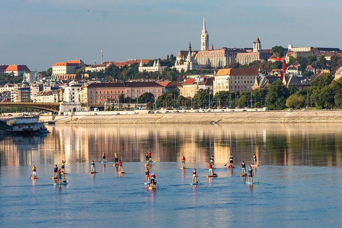 Sunrise SUP to the heart of Budapest - The Chain Bridge from below and beside the river